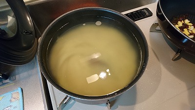 パスタの茹で汁