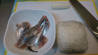 あじのなめろう丼材料
